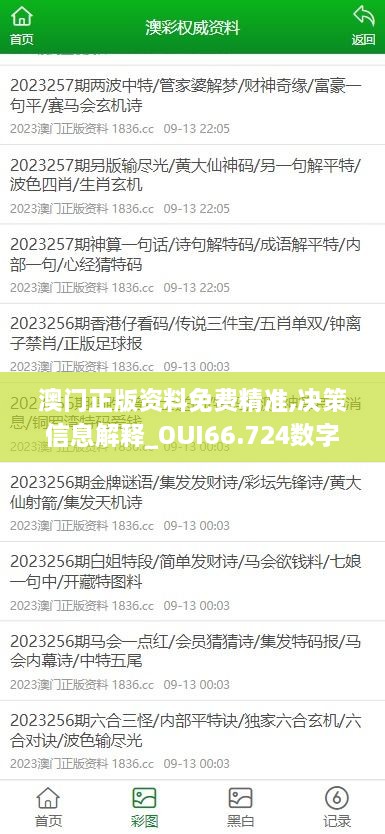 澳门正版资料免费精准,决策信息解释_OUI66.724数字版