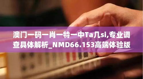 澳门一码一肖一特一中Ta几si,专业调查具体解析_NMD66.153高端体验版