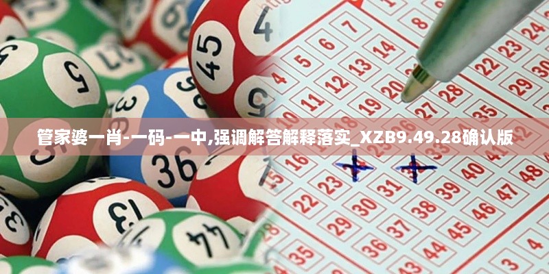 管家婆一肖-一码-一中,强调解答解释落实_XZB9.49.28确认版