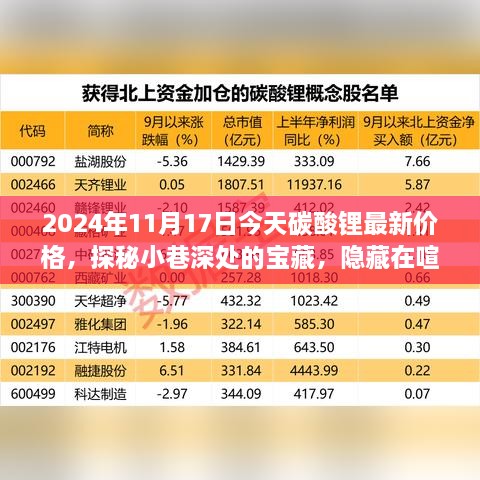 探秘小巷深处的宝藏，碳酸锂最新价格风向标（2024年11月17日）