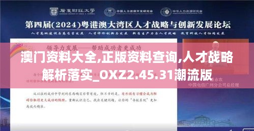 澳门资料大全,正版资料查询,人才战略解析落实_OXZ2.45.31潮流版