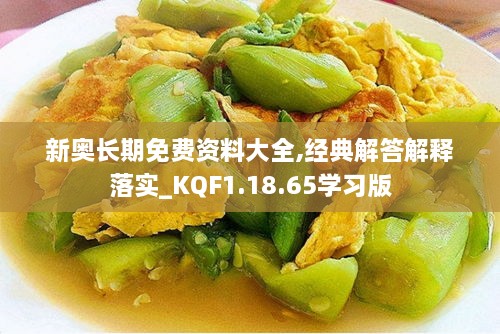 新奥长期免费资料大全,经典解答解释落实_KQF1.18.65学习版