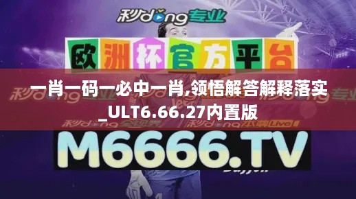 一肖一码一必中一肖,领悟解答解释落实_ULT6.66.27内置版