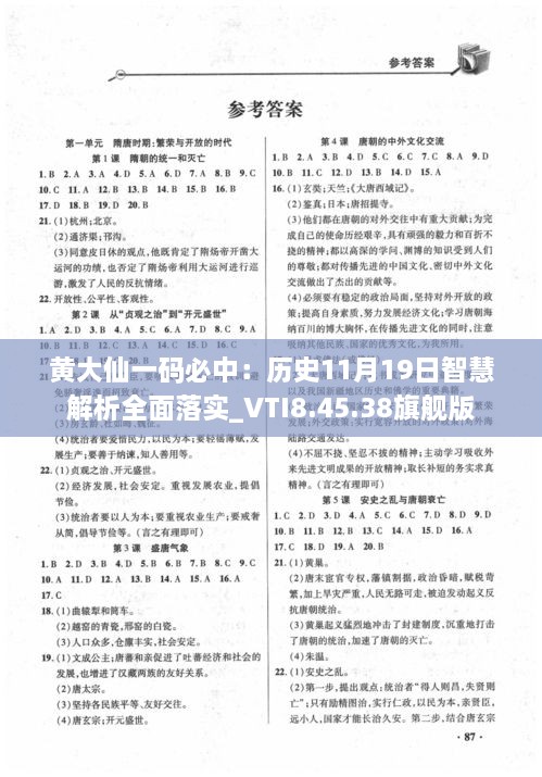 黄大仙一码必中：历史11月19日智慧解析全面落实_VTI8.45.38旗舰版