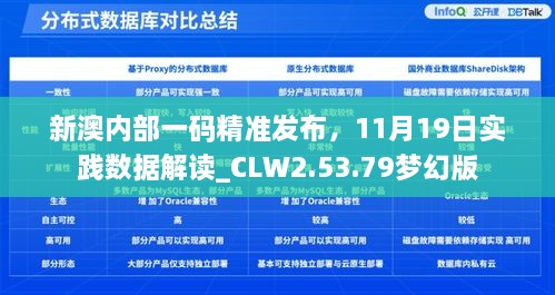 新澳内部一码精准发布，11月19日实践数据解读_CLW2.53.79梦幻版