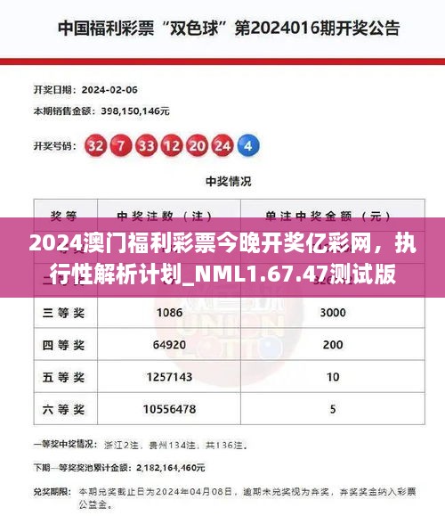 2024澳门福利彩票今晚开奖亿彩网，执行性解析计划_NML1.67.47测试版