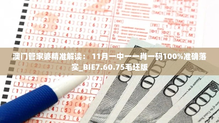 澳门管家婆精准解读： 11月一中一一肖一码100%准确落实_BIE7.60.75毛坯版