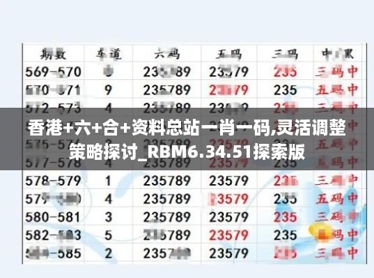 香港+六+合+资料总站一肖一码,灵活调整策略探讨_RBM6.34.51探索版