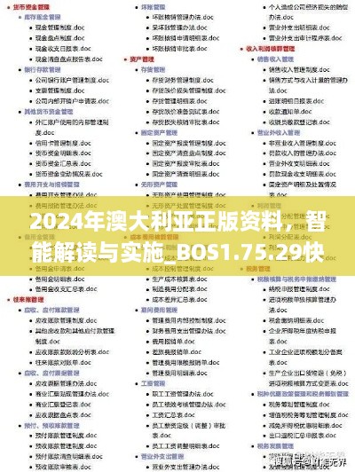 2024年澳大利亚正版资料，智能解读与实施_BOS1.75.29快速版