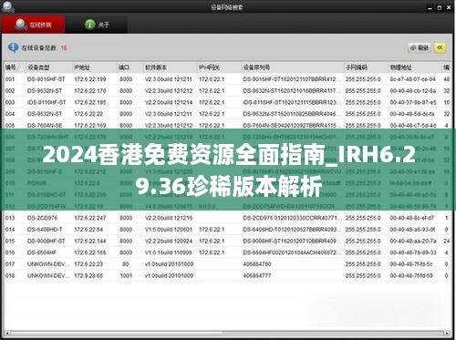 2024香港免费资源全面指南_IRH6.29.36珍稀版本解析