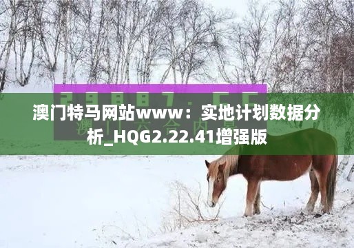 澳门特马网站www：实地计划数据分析_HQG2.22.41增强版