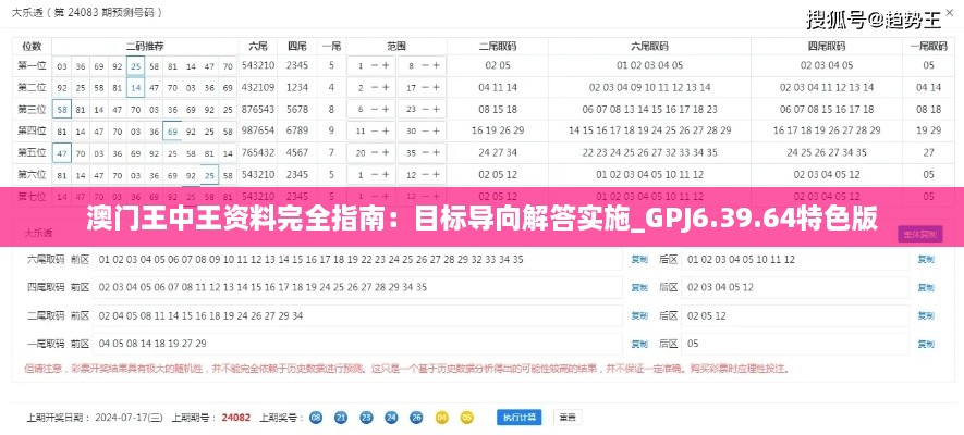 澳门王中王资料完全指南：目标导向解答实施_GPJ6.39.64特色版