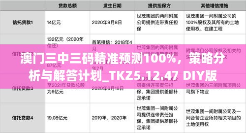 澳门三中三码精准预测100%，策略分析与解答计划_TKZ5.12.47 DIY版