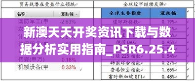 新澳天天开奖资讯下载与数据分析实用指南_PSR6.25.49珍稀版