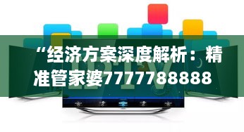 “经济方案深度解析：精准管家婆7777788888与UFR3.61.51炼气境”