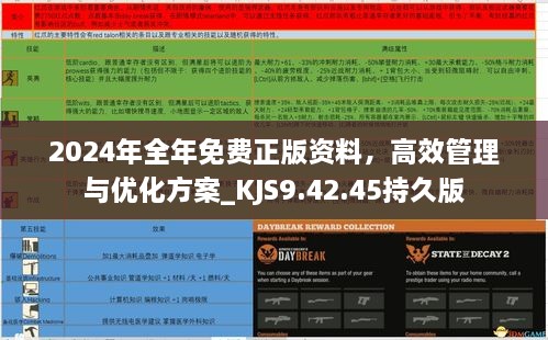 2024年全年免费正版资料，高效管理与优化方案_KJS9.42.45持久版