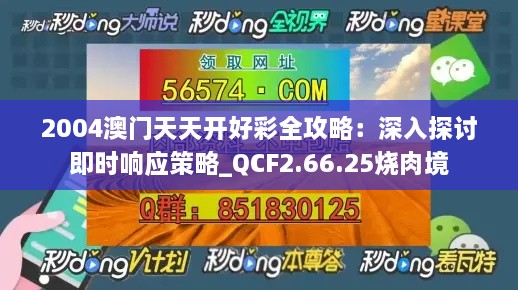 2004澳门天天开好彩全攻略：深入探讨即时响应策略_QCF2.66.25烧肉境