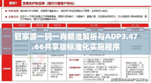 管家婆一码一肖精准解析与ADP3.47.66共享版标准化实施程序