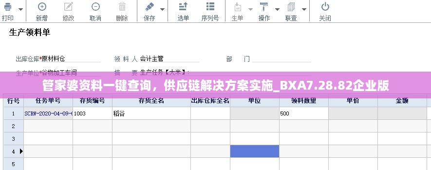 管家婆资料一键查询，供应链解决方案实施_BXA7.28.82企业版