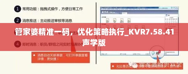 管家婆精准一码，优化策略执行_KVR7.58.41声学版