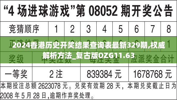 2024香港历史开奖结果查询表最新329期,权威解析方法_复古版OZG11.63