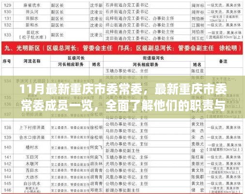 重庆市最新常委成员概览，职责与背景深度解读