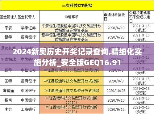 2024新奥历史开奖记录查询,精细化实施分析_安全版GEQ16.91