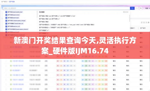 新澳门开奖结果查询今天,灵活执行方案_硬件版IJM16.74