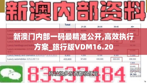 新澳门内部一码最精准公开,高效执行方案_旅行版VDM16.20