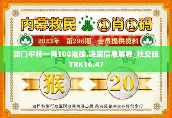 澳门平特一肖100准确,决策信息解释_社交版TRK16.47