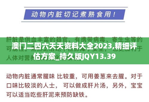 澳门二四六天天资料大全2023,精细评估方案_持久版JQY13.39