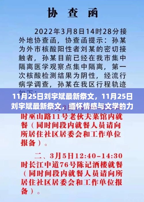 刘宇斌最新祭文，缅怀情感与文学的力量