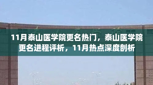 深度解析，泰山医学院更名进程与热点评析