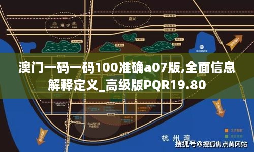 澳门一码一码100准确a07版,全面信息解释定义_高级版PQR19.80