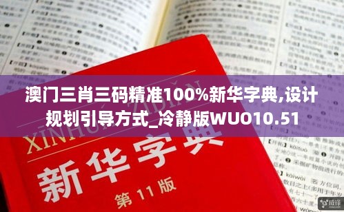 澳门三肖三码精准100%新华字典,设计规划引导方式_冷静版WUO10.51