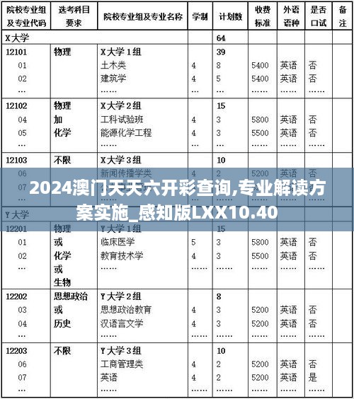 2024澳门天天六开彩查询,专业解读方案实施_感知版LXX10.40