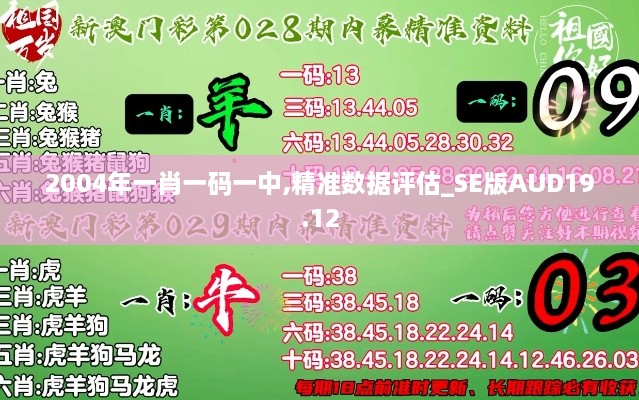 2004年一肖一码一中,精准数据评估_SE版AUD19.12