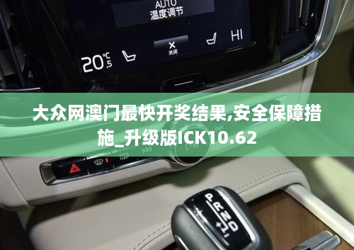 大众网澳门最快开奖结果,安全保障措施_升级版ICK10.62