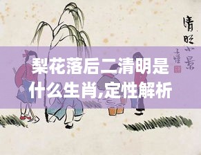 梨花落后二清明是什么生肖,定性解析明确评估_全球版SGT14.31