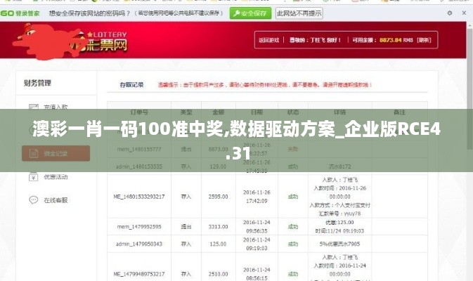 澳彩一肖一码100准中奖,数据驱动方案_企业版RCE4.31