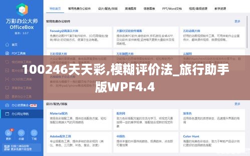 100246天天彩,模糊评价法_旅行助手版WPF4.4