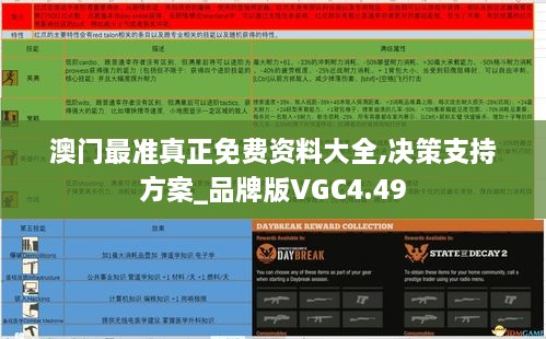 澳门最准真正免费资料大全,决策支持方案_品牌版VGC4.49