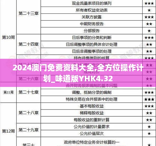 2024澳门免费资料大全,全方位操作计划_味道版YHK4.32