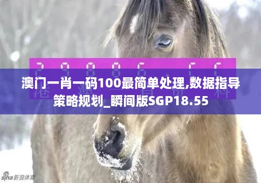 澳门一肖一码100最简单处理,数据指导策略规划_瞬间版SGP18.55