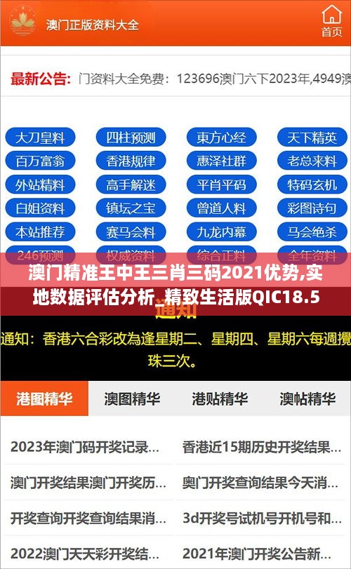 澳门精准王中王三肖三码2021优势,实地数据评估分析_精致生活版QIC18.53