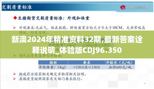 新澳2024年精准资料32期,最新答案诠释说明_体验版CDJ96.350