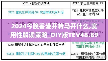 2024今晚香港开特马开什么,实用性解读策略_DIY版TEV48.895