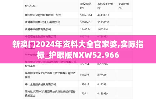 新澳门2024年资料大全官家婆,实际指标_护眼版NXW52.966